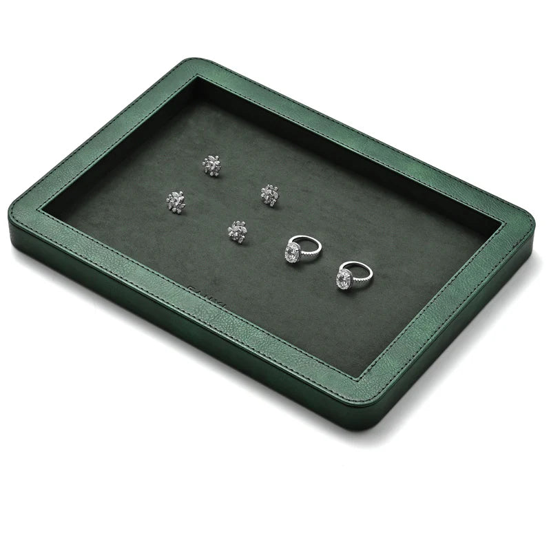 Black & Gray Round Jewelry Display Tray