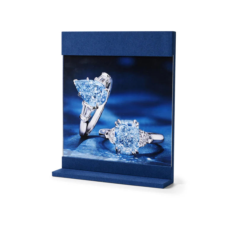 Blue Microfiber Jewelry Display Set