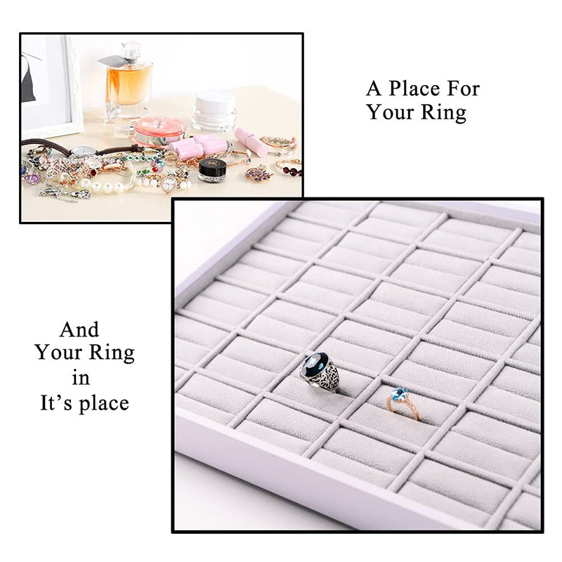 Gray Velvet Ring Tray