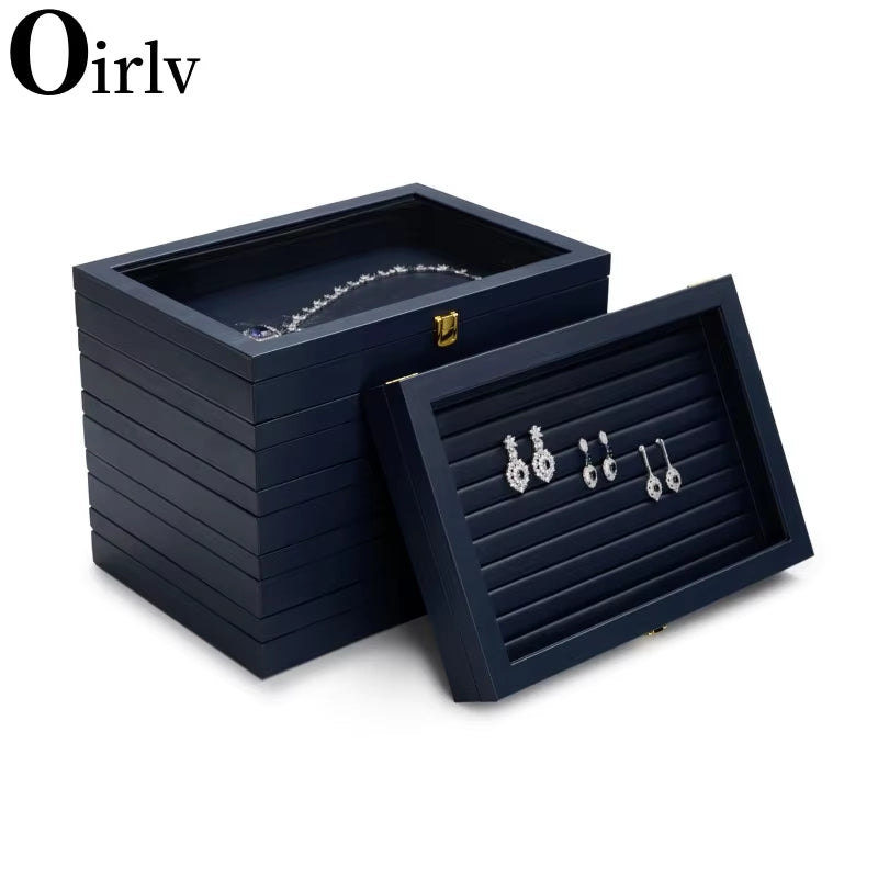 Blue Leather Jewelry Case