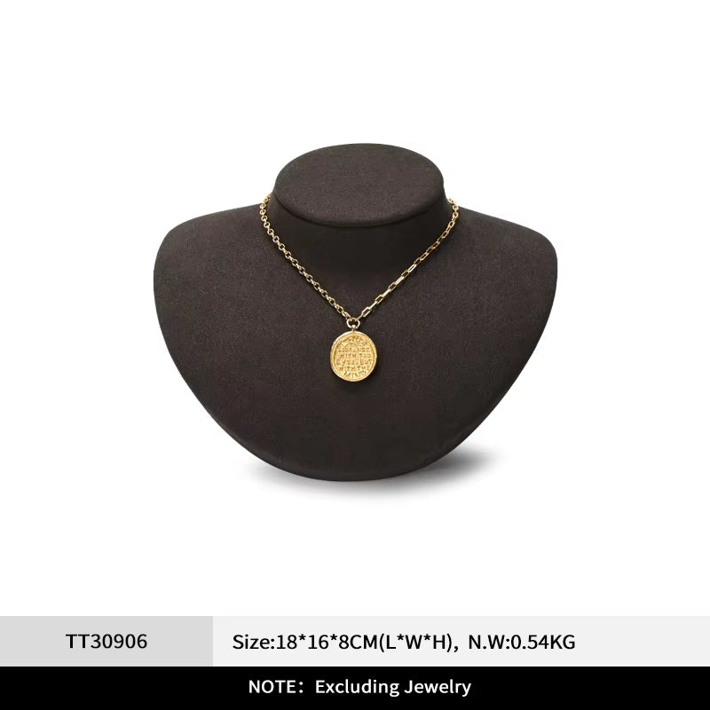 Brown Microfiber Jewelry Display Set