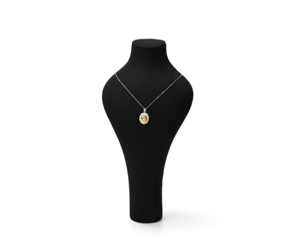 Black Microfiber Jewelry Display Stand