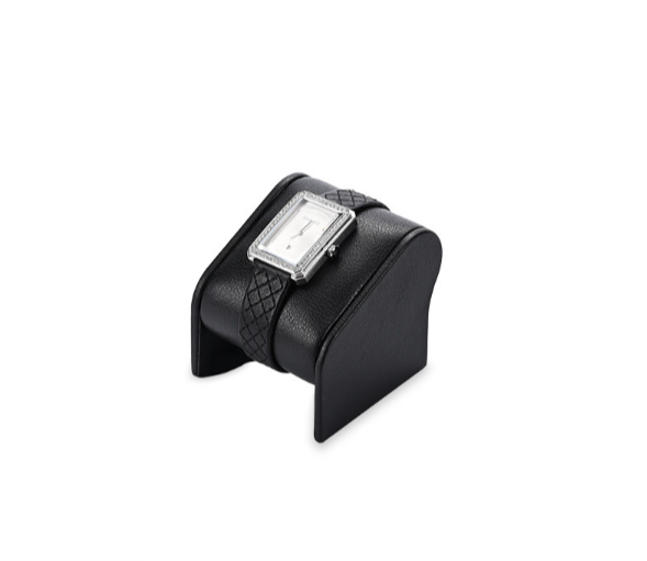 Black Leather Metal Jewelry Display Stand