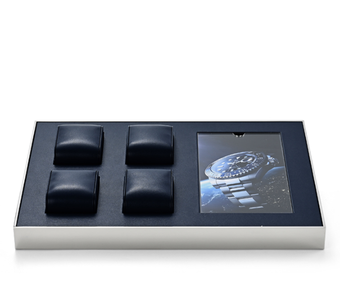 Blue Metal Watch Display Set
