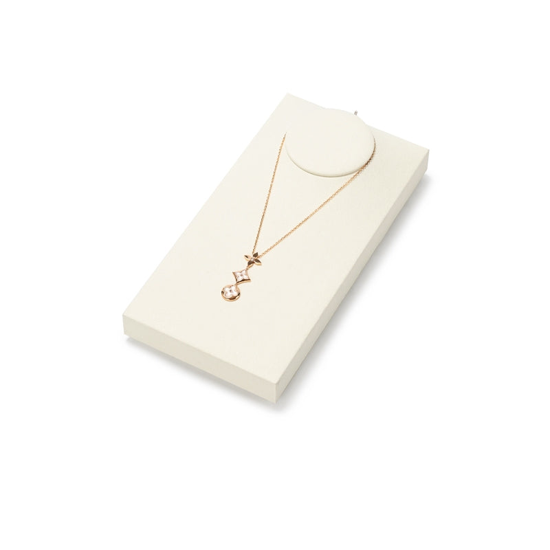 Beige Microfiber Necklace Display Stand