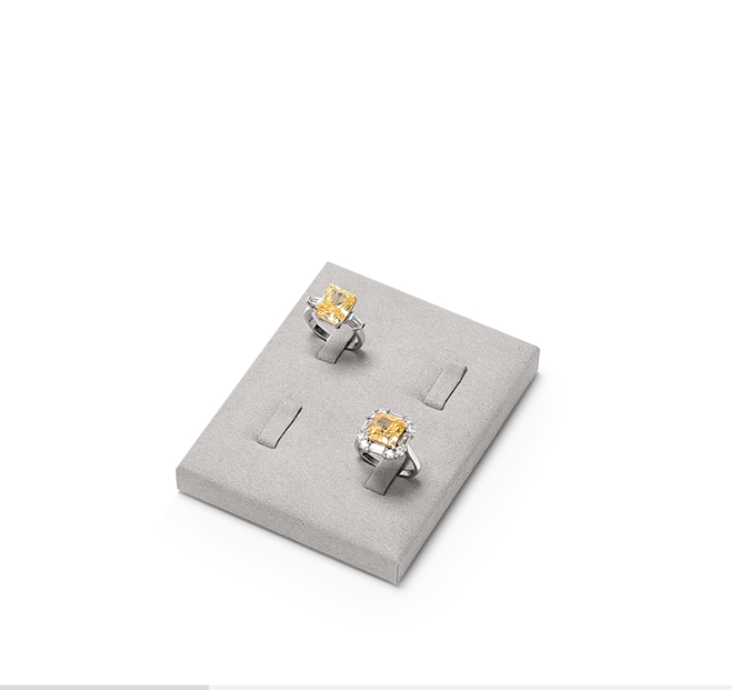 Gray Microfiber Jewelry Display Stand