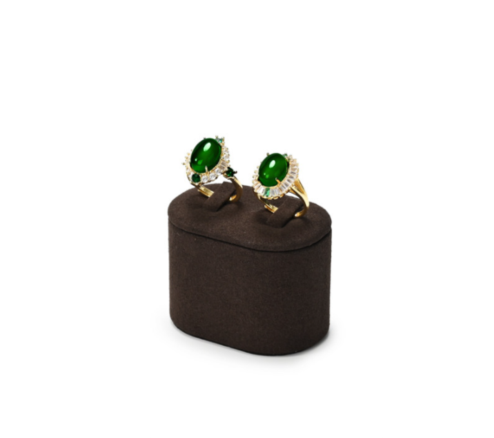 Brown Microfiber Jewelry Display Set
