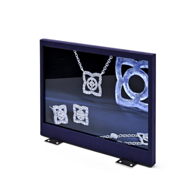Blue Microfiber Jewelry Display Set