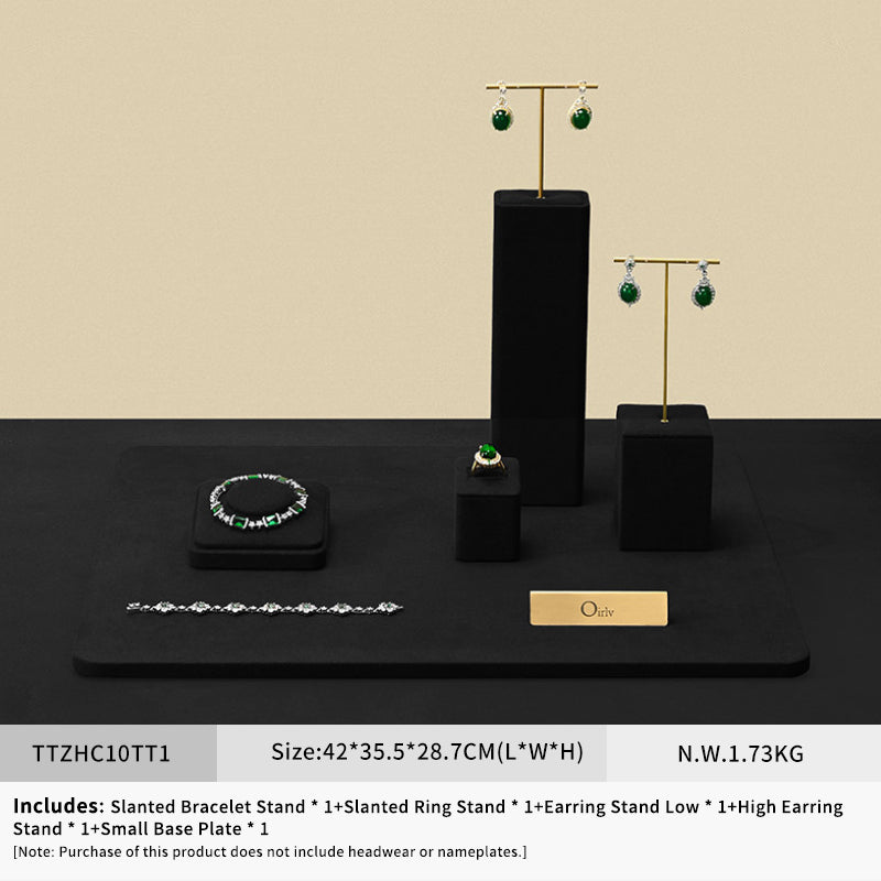 Black Jewelry Display Set