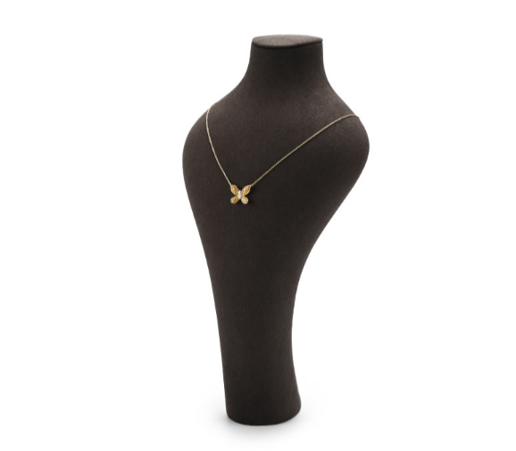 Coffee Leather Jewelry Display Stand