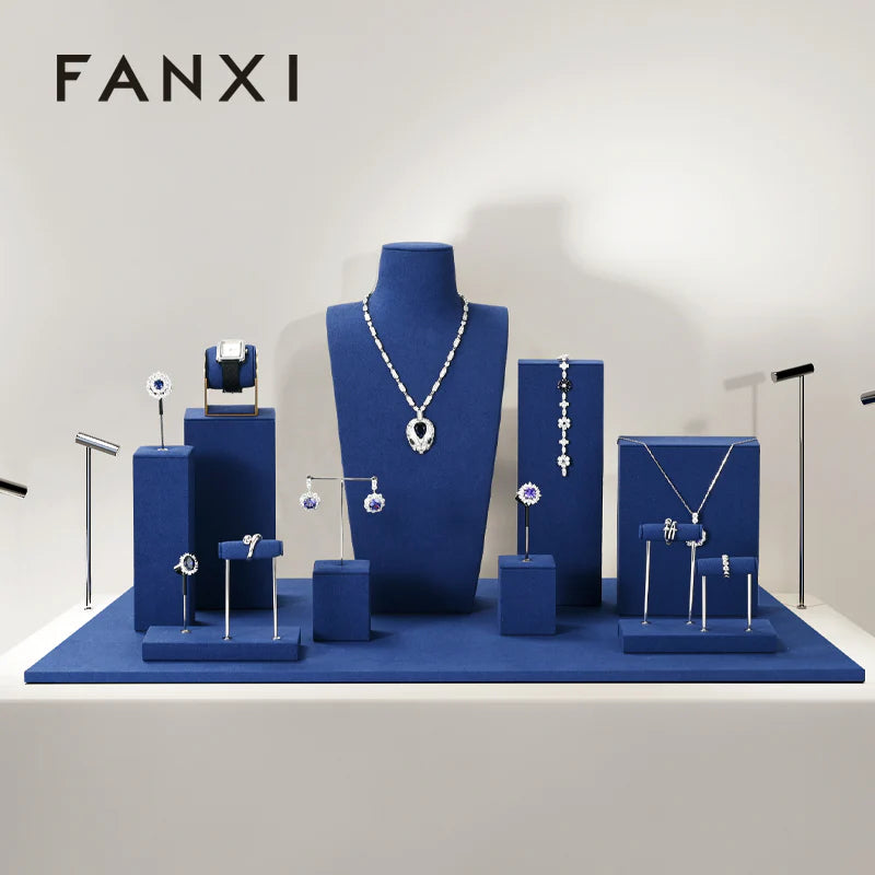 Blue Jewelry Display Set