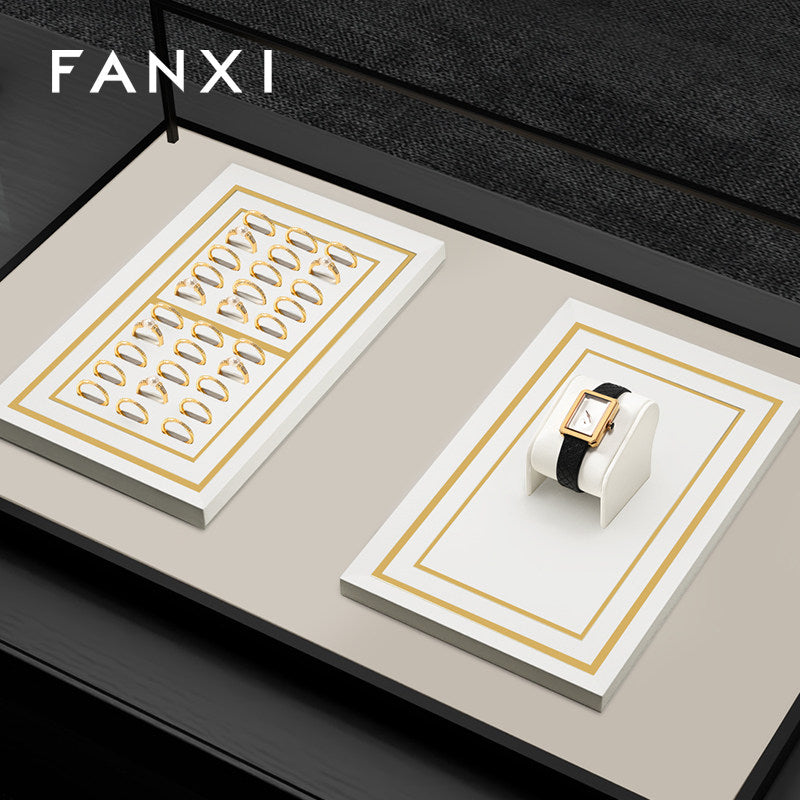 White Metal Jewelry Display Set