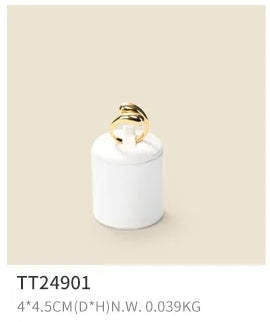 Beige PU Leather Jewelry Display Set