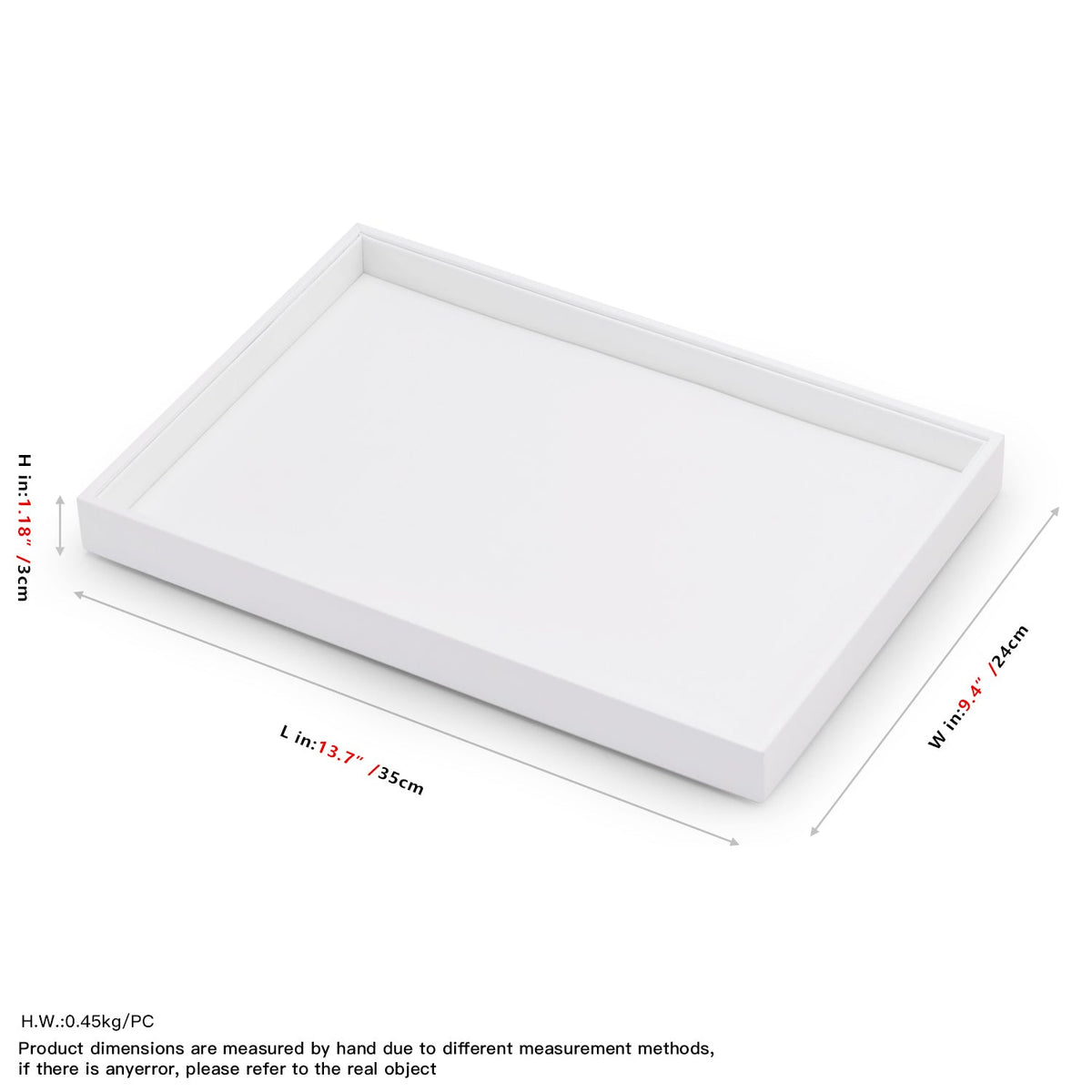 White PU Leather Stackable Jewelry Display Tray