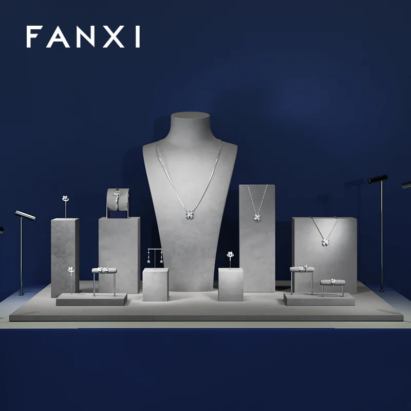 Gray Jewelry Display Set