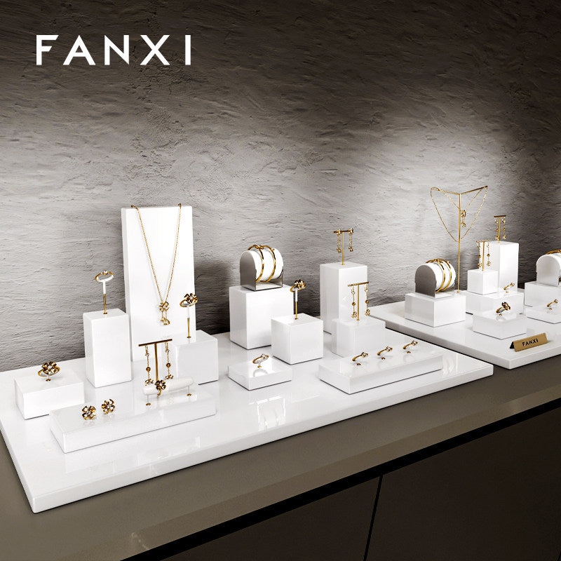 White MDF Jewelry Display Stand