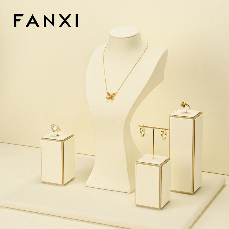 Beige Jewelry Display Set