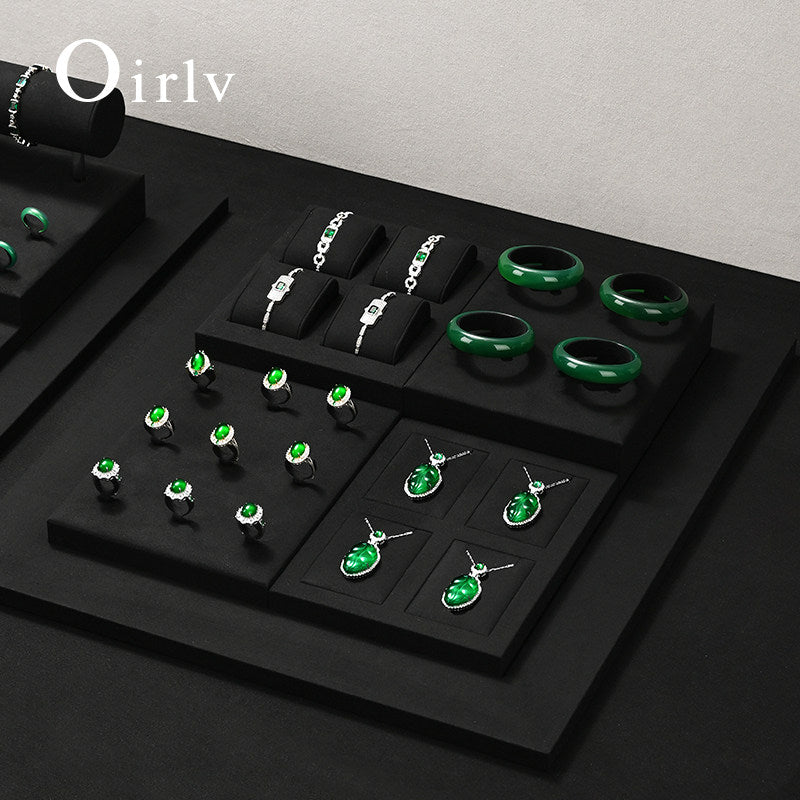 Black Microfiber Jewelry Display Set