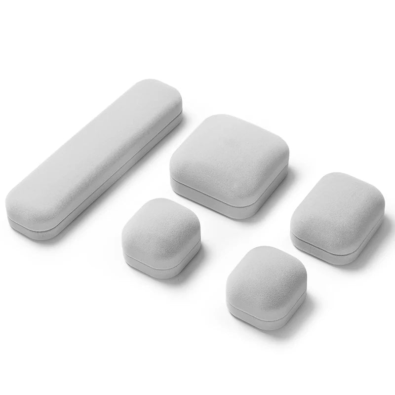 Light Gray Round Jewelry Box