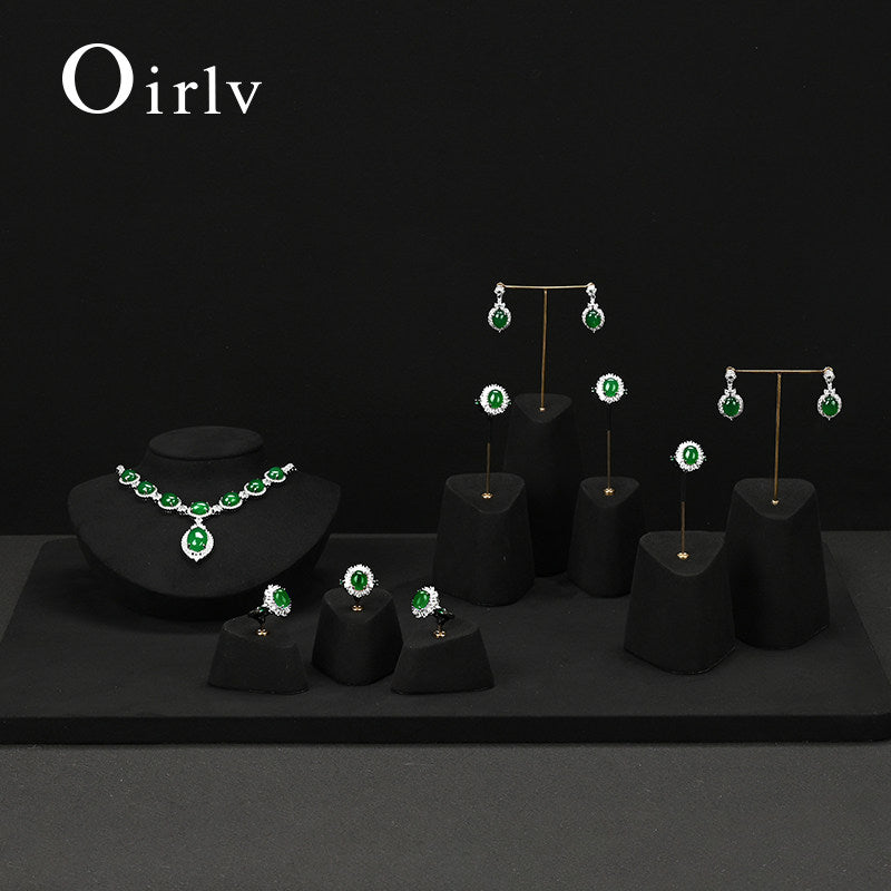 Black Microfiber Jewelry Display Set