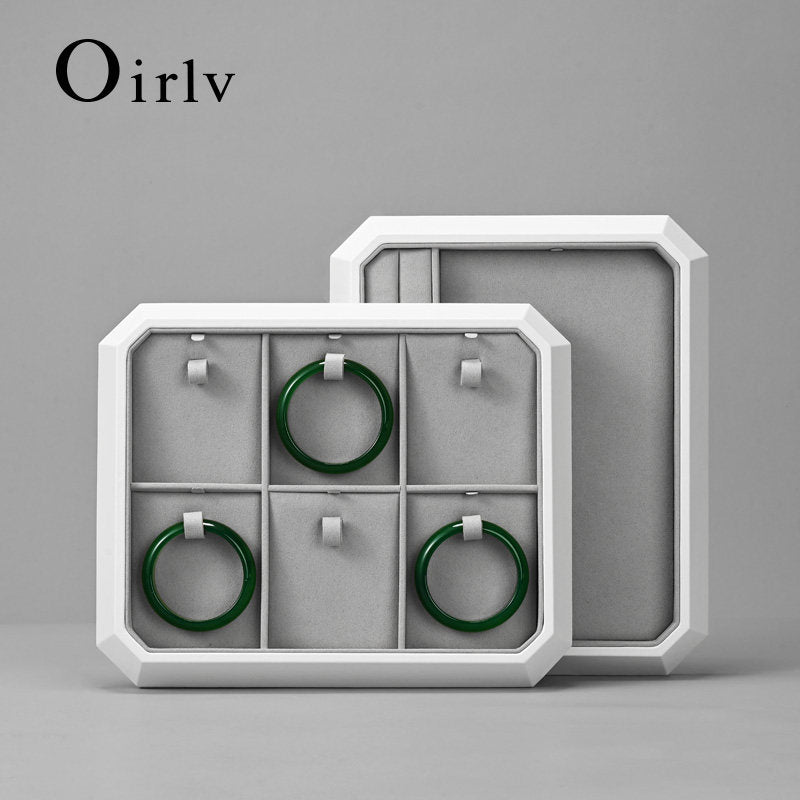 Gray Microfiber Jewelry Tray