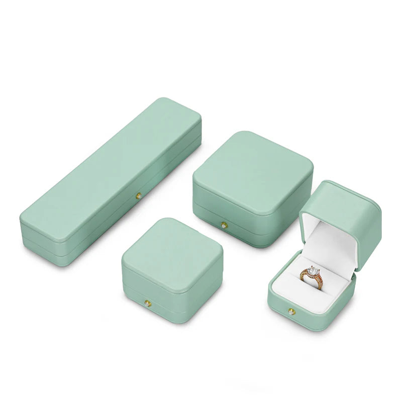 Green PU Leather Jewelry Box