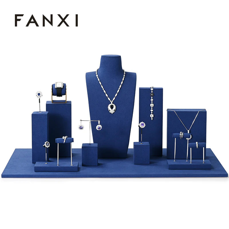 Blue Jewelry Display Set