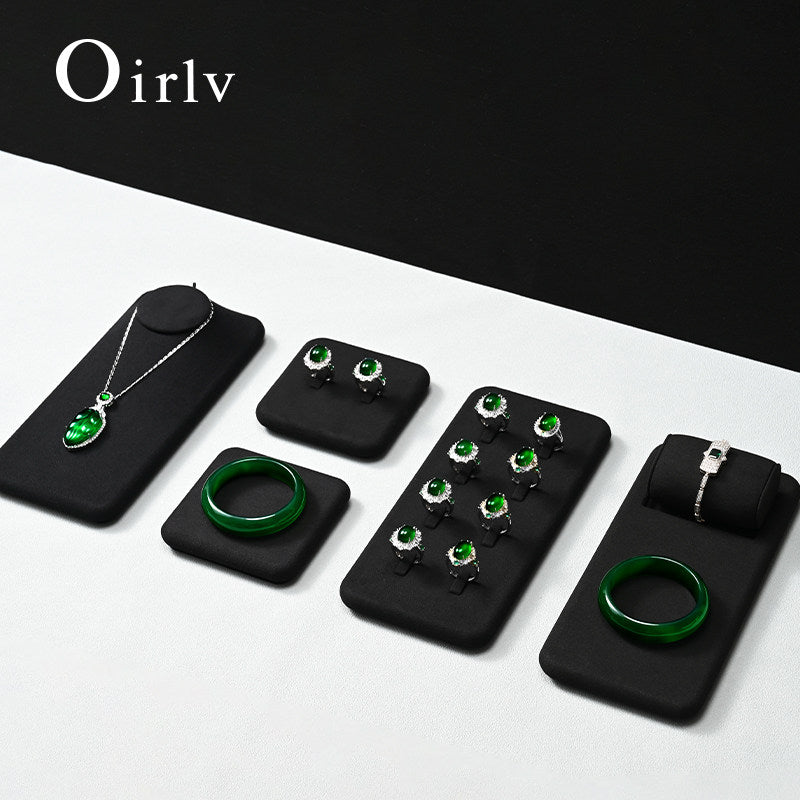 Black Microfiber Jewelry Display Set