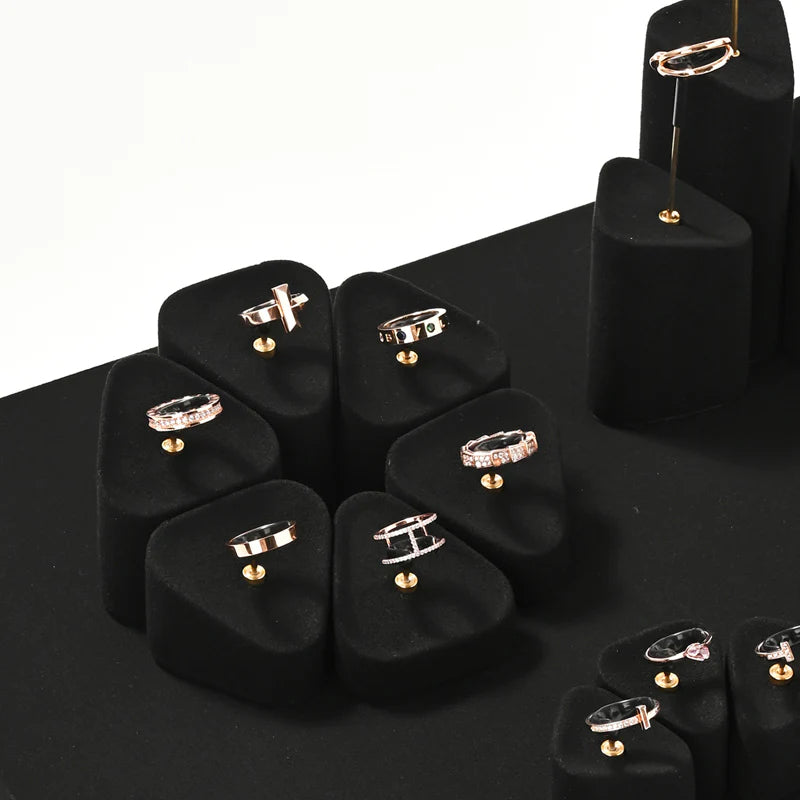Black Microfiber Jewelry Display Set