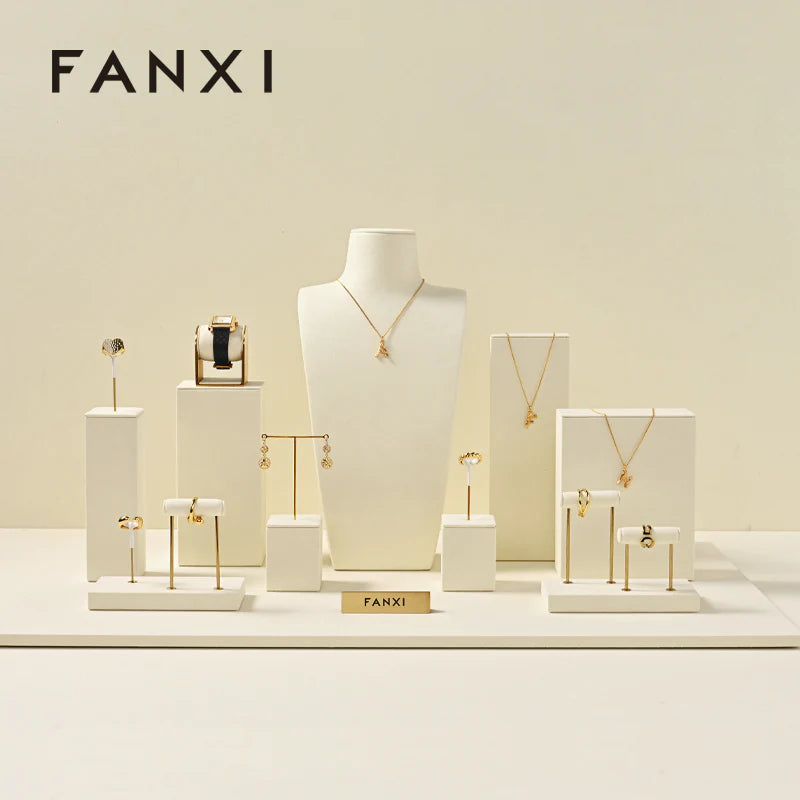 Beige Jewelry Display Set