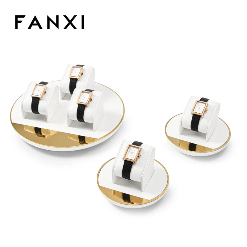 White PU Leather Jewelry Display Set
