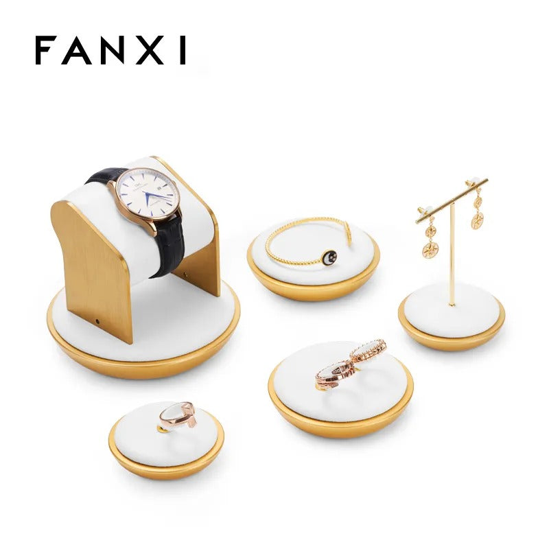 Microfiber Metal Jewelry Display Set