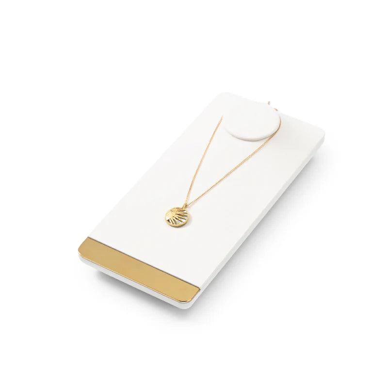 White PU Leather Jewelry Display Set