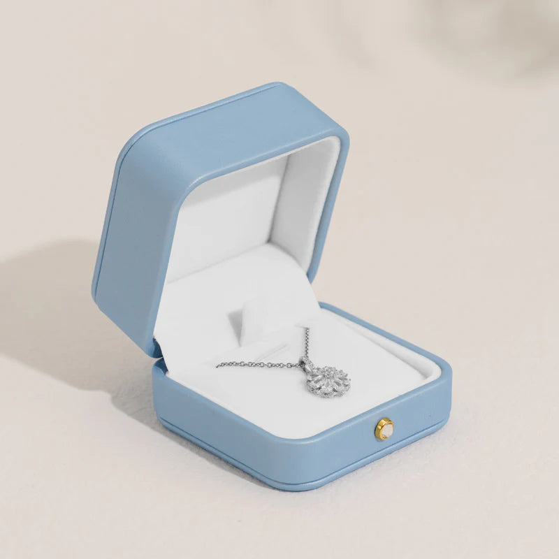 Blue PU Leather Jewelry Box