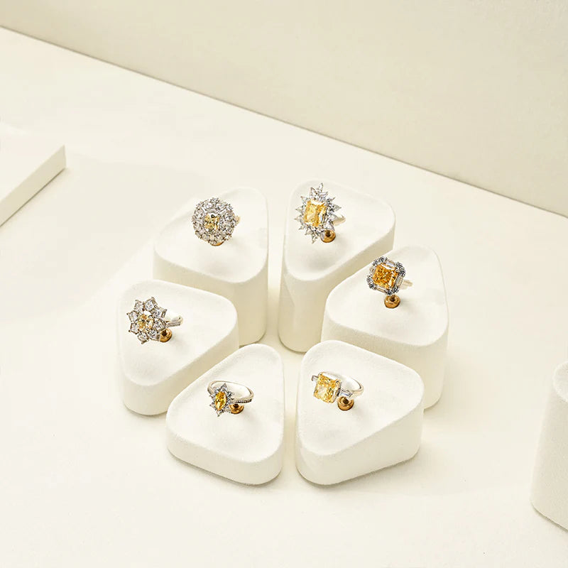 Beige Microfiber Jewelry Display Set