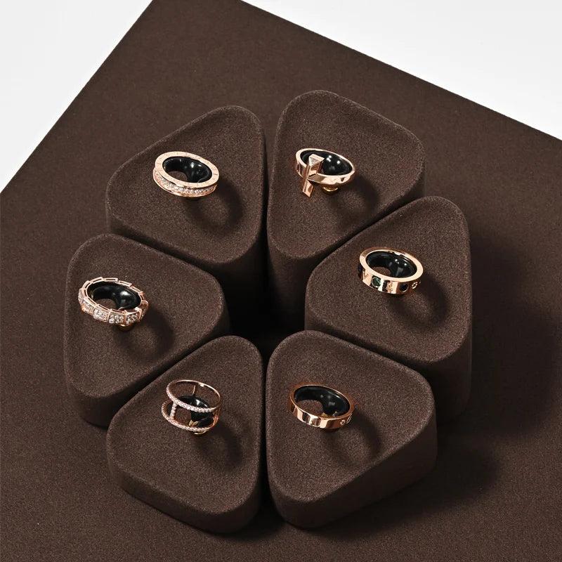 Brown Microfiber Jewelry Display Set