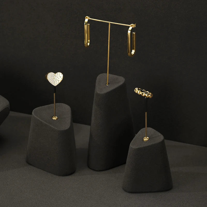 Black Microfiber Jewelry Display Set