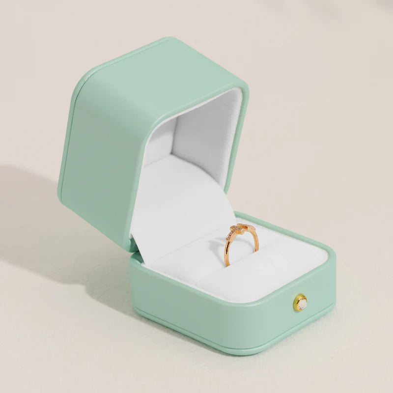 Green PU Leather Jewelry Box