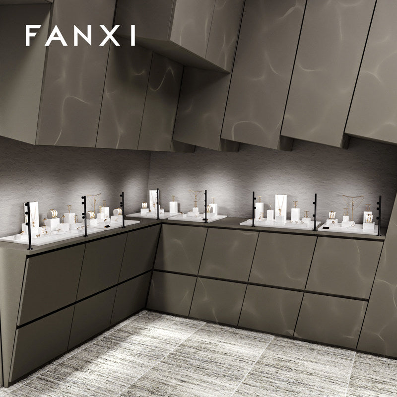 White MDF Jewelry Display Stand