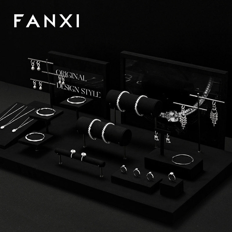 Black Metal Jewelry Display Stand
