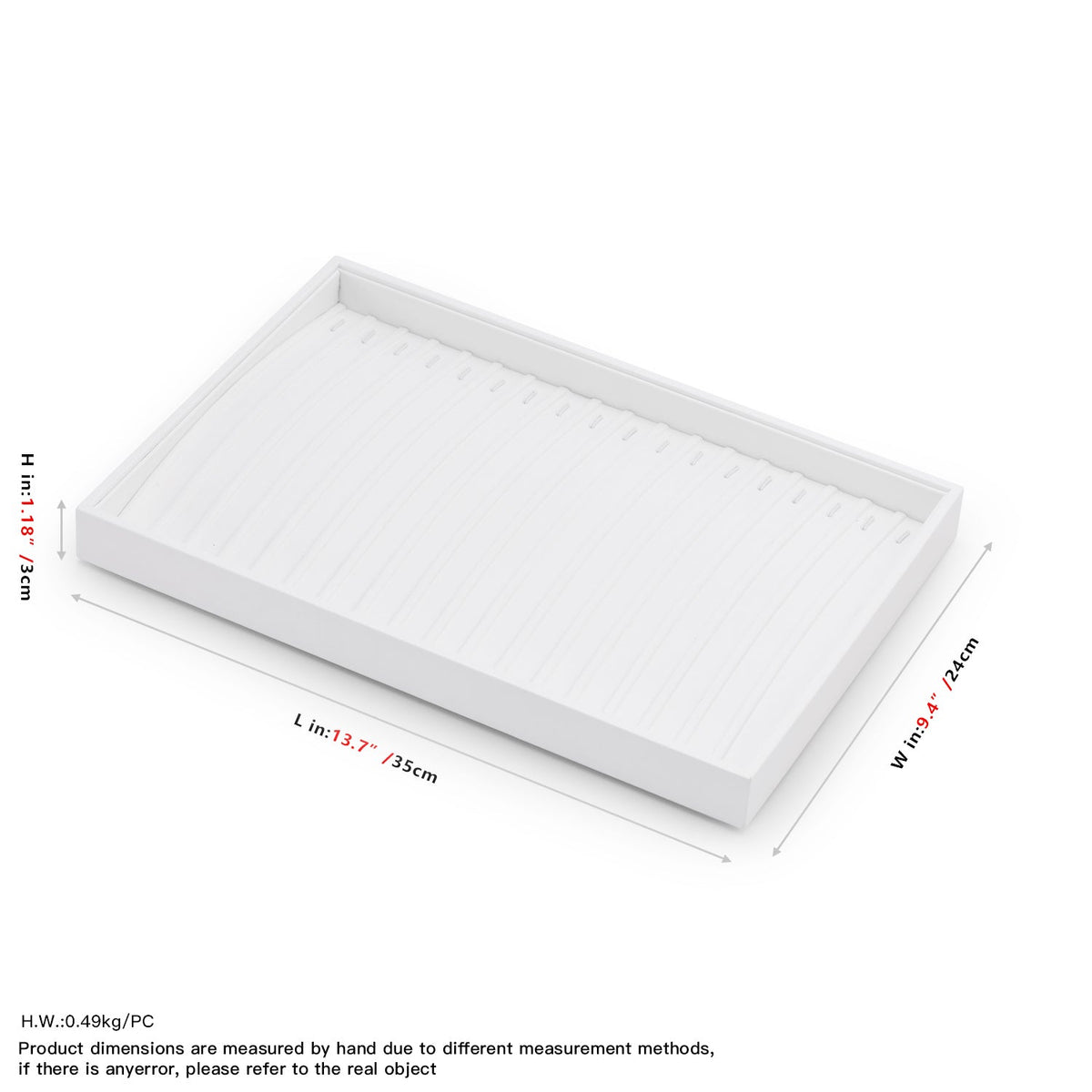 White PU Leather Stackable Jewelry Display Tray