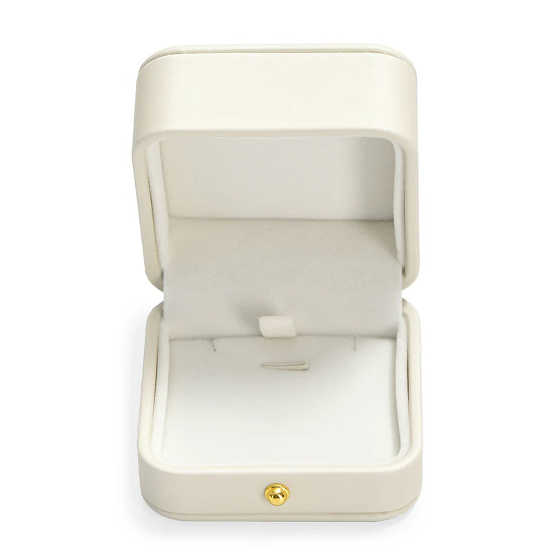 Cream PU Leather Jewelry Box
