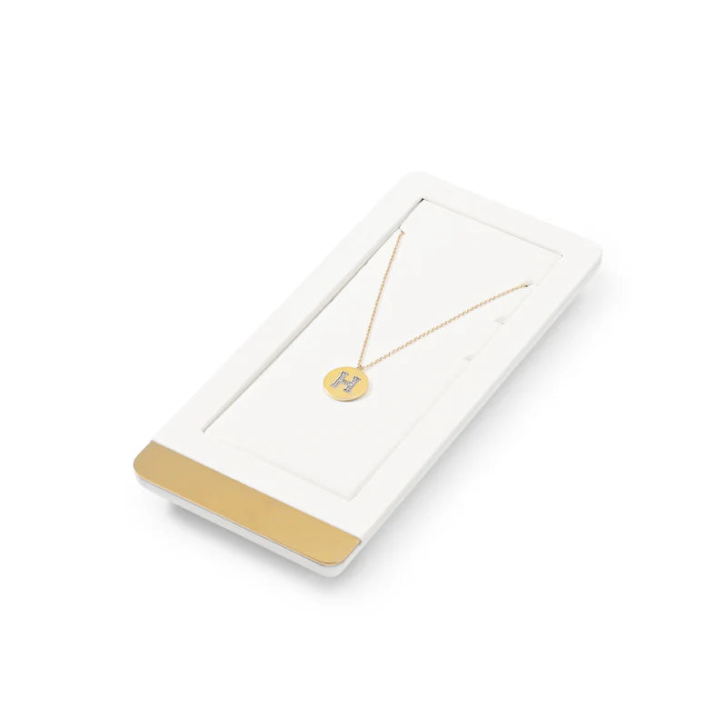 White PU Leather Jewelry Display Set