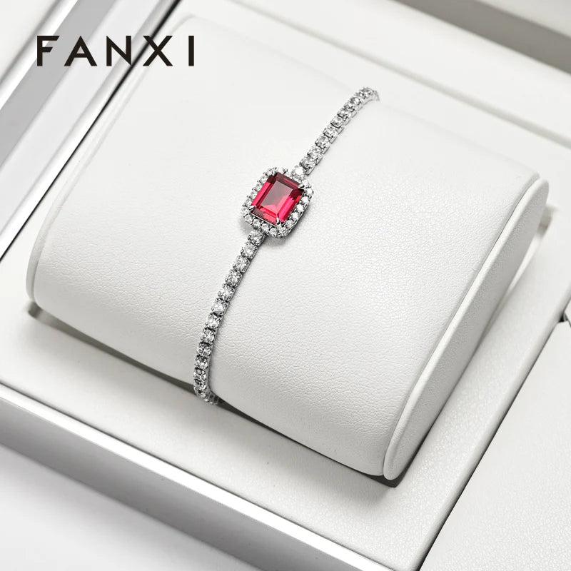White PU Leather Jewelry Display Set