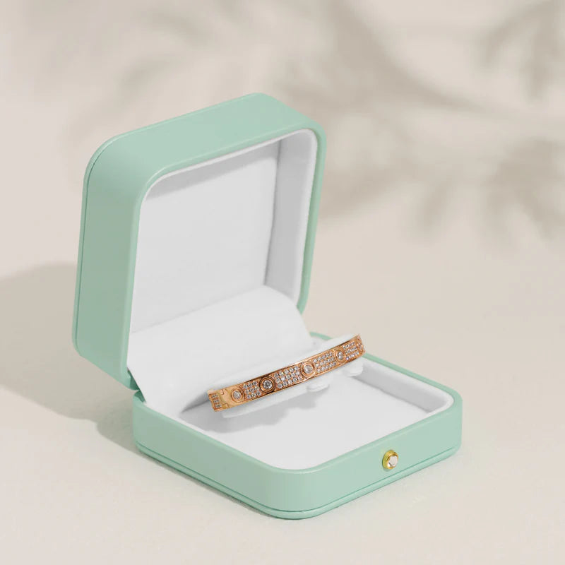 Green PU Leather Jewelry Box
