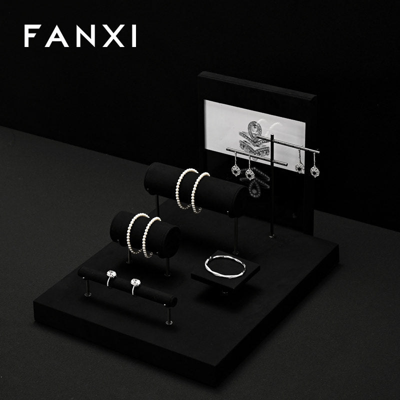Black Metal Jewelry Display Stand