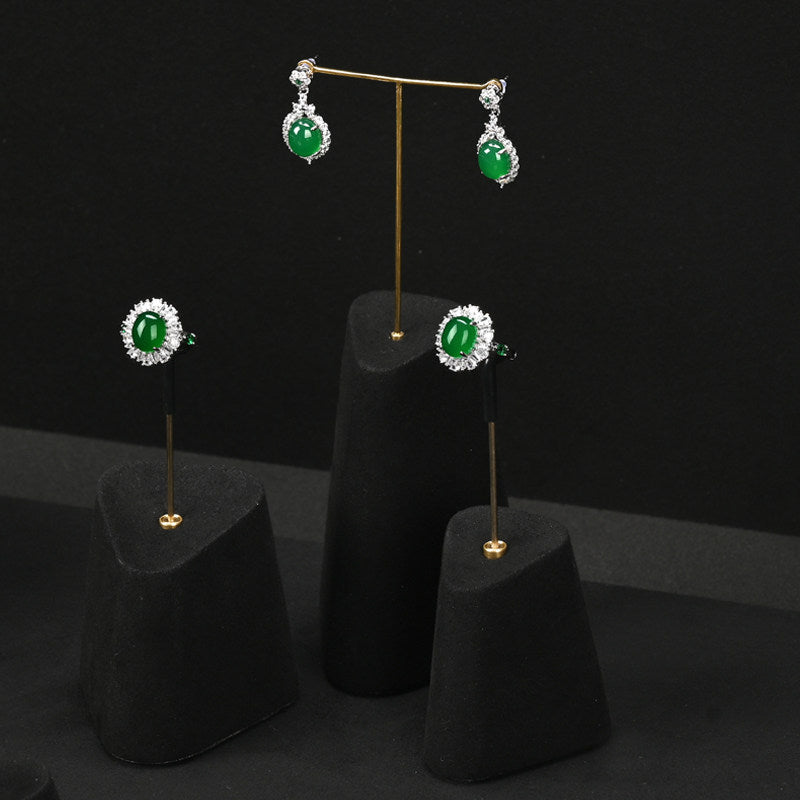 Black Microfiber Jewelry Display Set