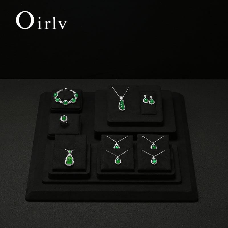 Black Microfiber Jewelry Display Stand