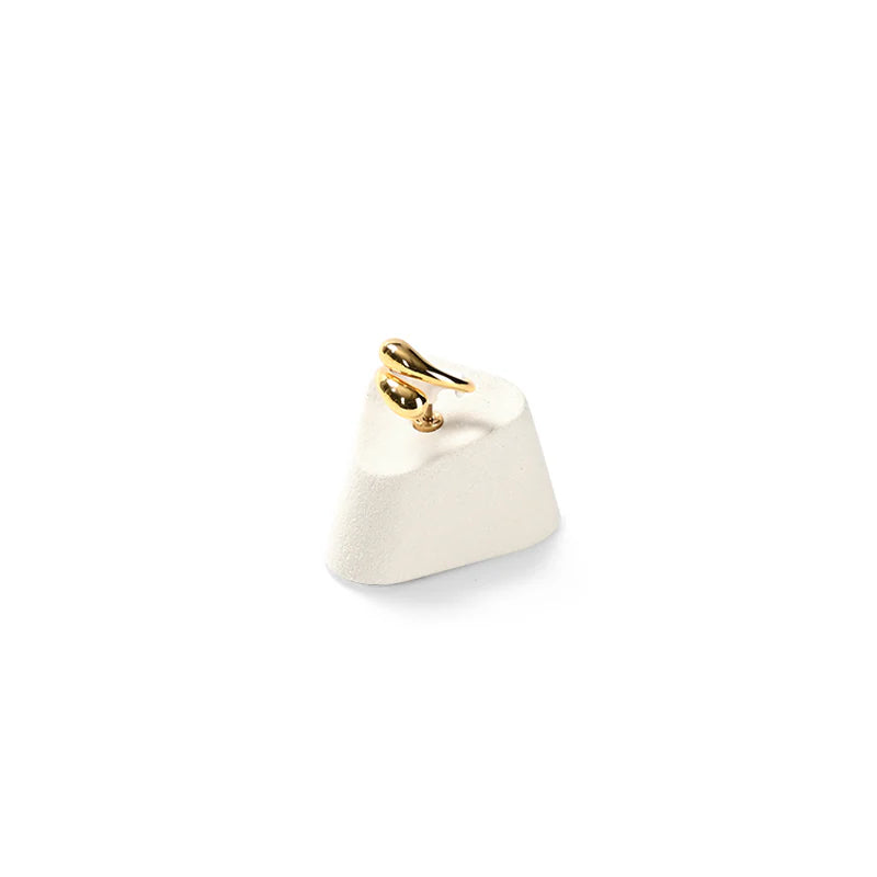 Beige Microfiber Jewelry Display Stand