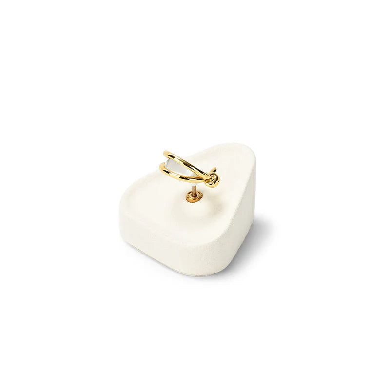 Beige Microfiber Jewelry Display Set